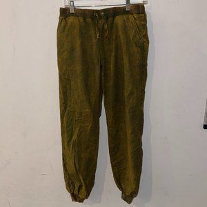 Chaser Vintage Canvas Joggers Olive Green with Drawstring NWT Medium